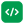 Green square button with white code brackets and a forward slash in the center, indicating a code or programming icon.