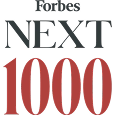 Forbes NEXT 1000 logo featuring the word "NEXT" in large black letters above "1000" in large red numbers.