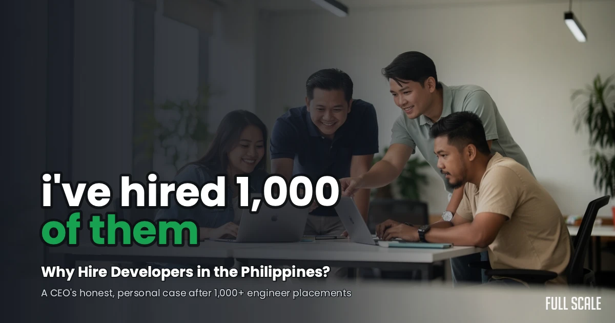 Why hire developers in the Philippines - Full Scale team collaborating